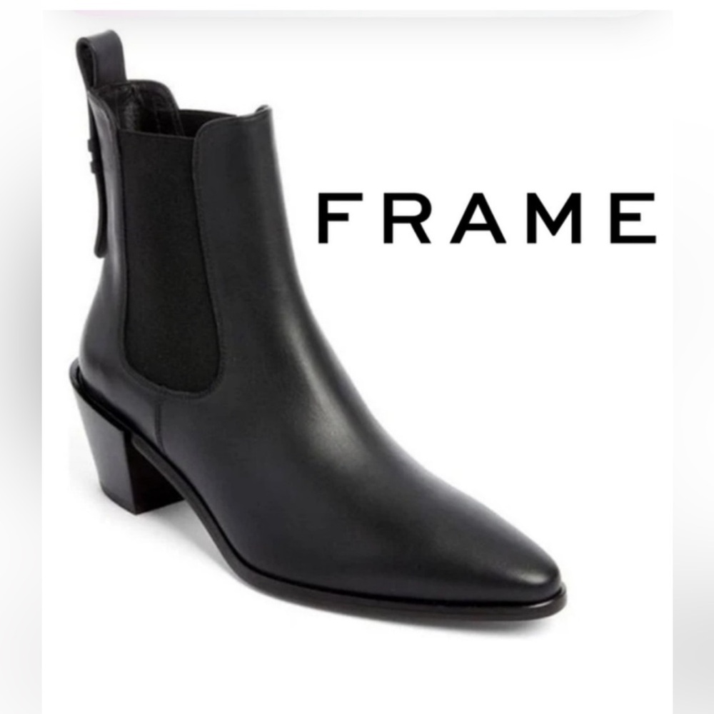 Frame Le Lexington Chelsea Boots Women's
Black Genuine Leather Ankle Booties 39